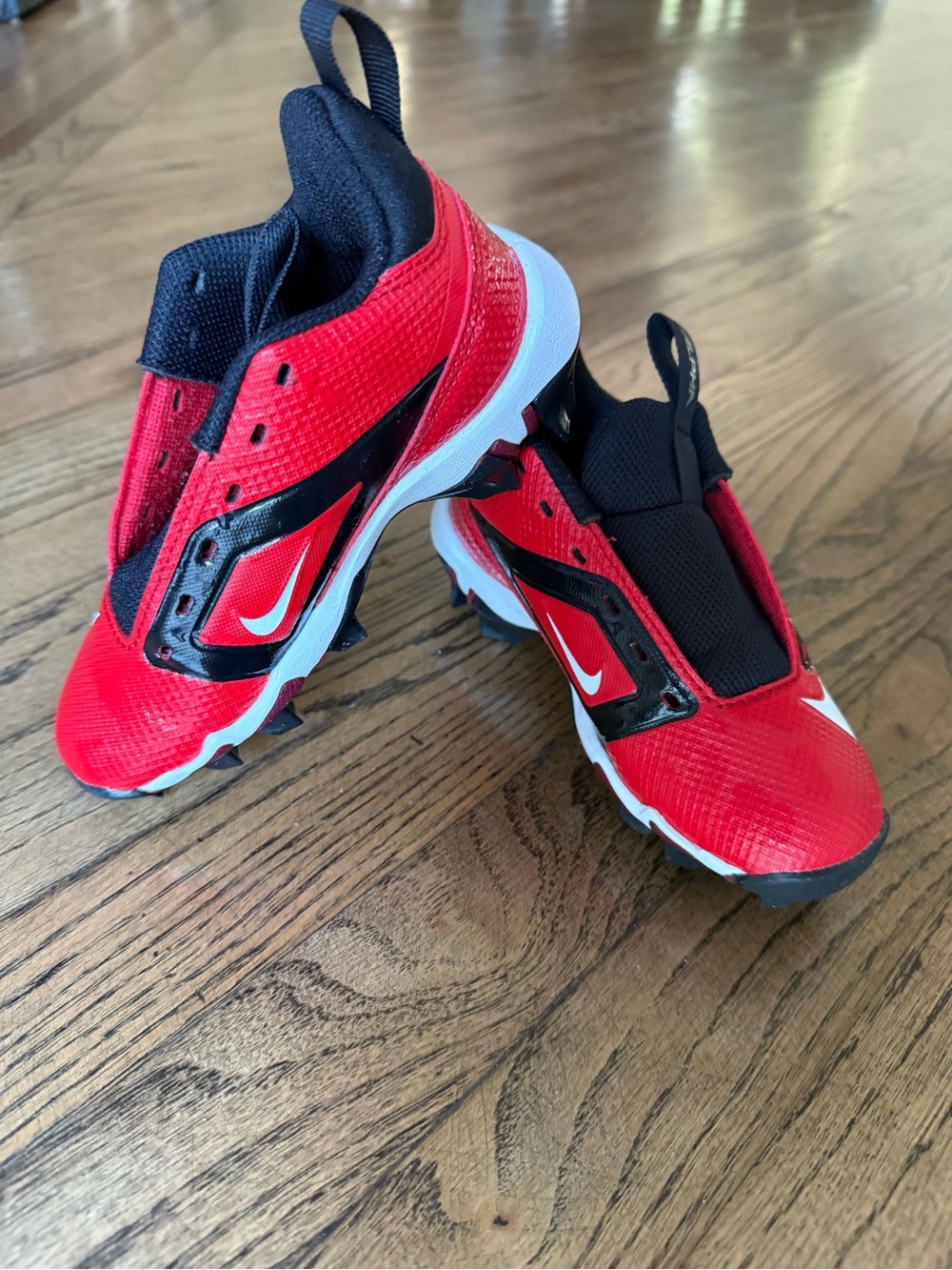 Nike Red and Black Kids' Baseball Cleats